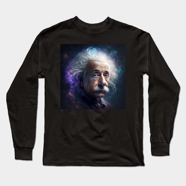 Albert Einstein E=mc2 design, Long Sleeve T-Shirt by Buff Geeks Art